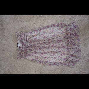 Floral mini dress (shoulder free)